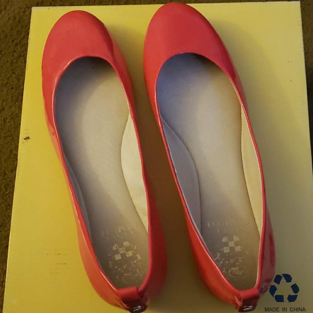 Vince Camuto Pink Patent Leather Ballet Slippers